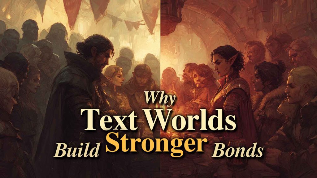 Why text worlds build stronger bonds