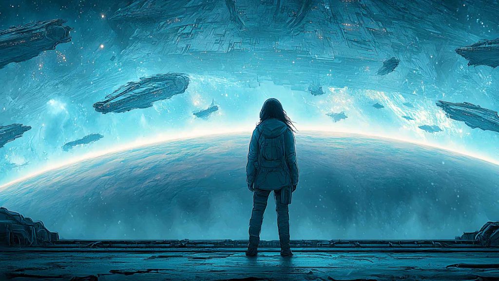 Spacer overlooking a planet » Iron Realms Entertainment Spacer overlooking a planet